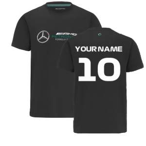 2022 Mercedes Large Logo Tee (Black) (Your Name)