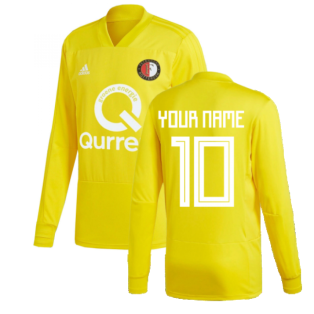 2017-2018 Feyenoord Long Sleeve Training Jersey (Yellow) (Your Name)