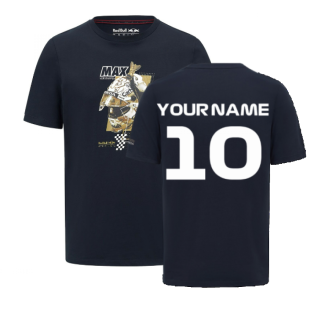 2022 Red Bull Verstappen Tribute Graphic T-shirt (Navy) (Your Name)