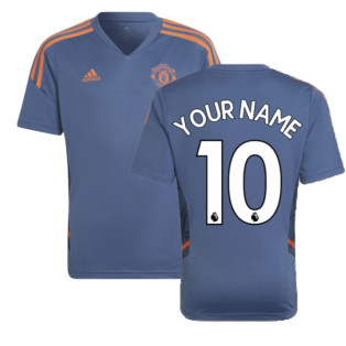 2022-2023 Man Utd Training Shirt (Blue) - Kids (Your Name)