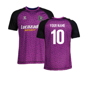 Sublimation Printing Purple Black Color Team Home and Away Soccer