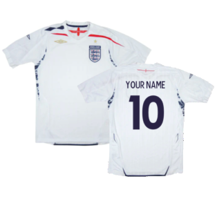 2007-2008 England Home Shirt (Your Name)