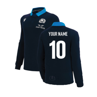 2022-2023 Scotland Home Cotton LS Rugby Shirt (Your Name)