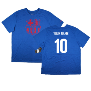 2016-2017 Barcelona Crest T-Shirt (Blue)