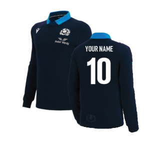2022-2023 Scotland LS Home Cotton Rugby Shirt (Kids) (Your Name)