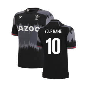 2022-2023 Wales Rugby Training Jersey (Black) (Your Name)
