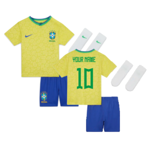 2022-2023 Brazil Home Little Boys Mini Kit (Your Name)