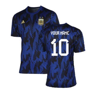 2022-2023 Argentina Pre-Match Shirt (Blue) (Your Name)