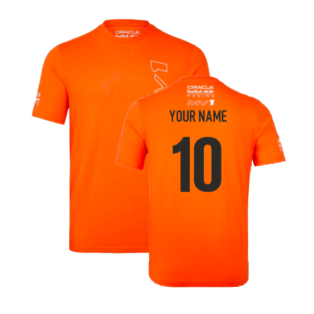 2023 Red Bull Racing Max Verstappen Driver T-Shirt - Exotic Orange (Your Name)