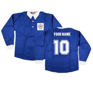 Leicester City 1950s Long Sleeve Retro Football Shirt (Your Name)