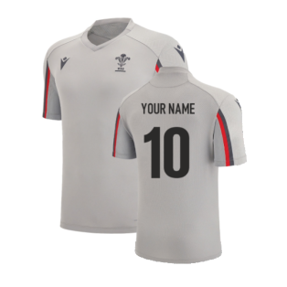 2022-2023 Wales Training Poly Shirt (Grey) (Your Name)