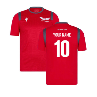 2021-2022 Scarlets Poly Training Shirt (Red) (Your Name)