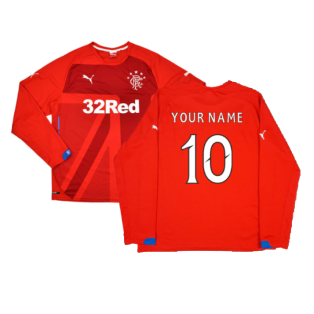 2014-2015 Rangers Long Sleeve Third Shirt (Your Name)