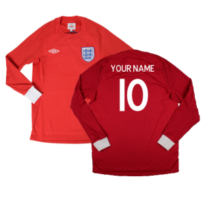 2010-2011 England Away LS Shirt (Kids)