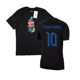 2022-2023 England Player T-Shirt (Black) (Your Name)