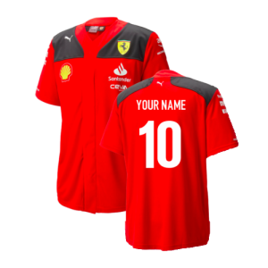 2023 Scuderia Ferrari Replica Baseball Jersey (Red) (Your Name)