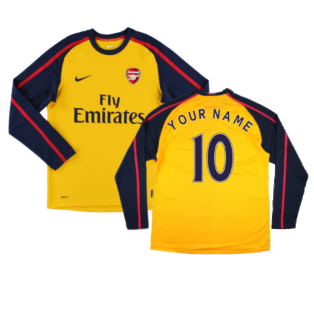 2008-2009 Arsenal Long Sleeve Away Shirt (Your Name)