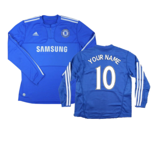 2009-2010 Chelsea Long Sleeve Home Shirt (Your Name)