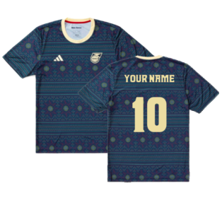 2023-2024 Jamaica Pre-Match Shirt (Navy) (Your Name)