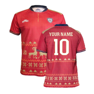 2022-2023 Cagliari Pre-Match Training Shirt (Red) (Your Name)
