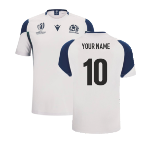 Scotland 2023 RWC Poly Training Shirt (White) - Kids (Your Name)