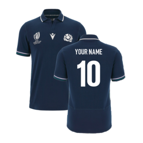 Scotland RWC 2023 Classic Home Rugby Shirt - Short Sleeve (Your Name)
