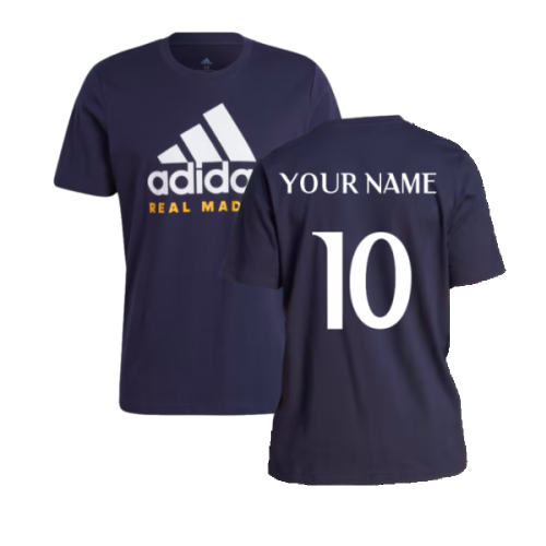 2023-2024 Real Madrid DNA Graphic Tee (Legend Ink) (Your Name)