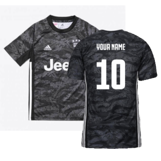 2019-2020 Juventus Home Goalkeeper Shirt (Black) - Kids (Your Name)