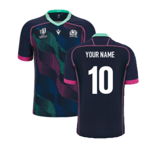 Scotland RWC 2023 Rugby Training Jersey (Navy) - Kids (Your Name)