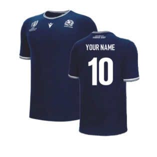 2023-2024 Scotland Rugby Polycotton Tee (Navy) - Kids (Your Name)