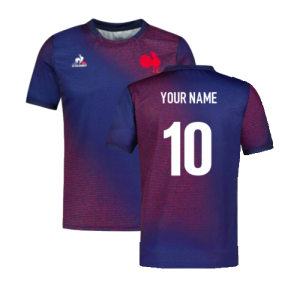 2023-2024 France Rugby PRO Pre-Match Shirt (Blue)