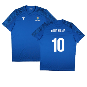 2023-2024 Samoa Rugby Poly Dry Shirt (Royal) (Your Name)