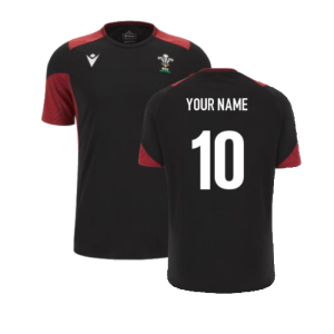 2023-2024 Wales Rugby WRU Training Gym Shirt (Black)