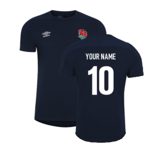 2023-2024 England Rugby Presentation Tee (Navy Blazer) (Your Name)