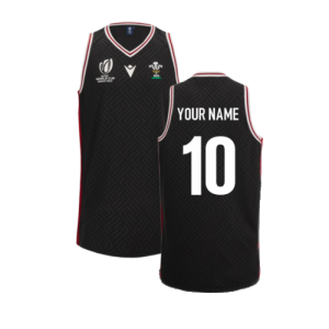 2023-2024 Wales Rugby Basketball Singlet (Black)