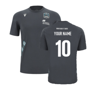 2023-2024 Glasgow Warriors Travel Cotton Rugby T-Shirt (Your Name)