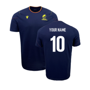 2023-2024 Romania Rugby Cottonpoly T-Shirt (Navy)