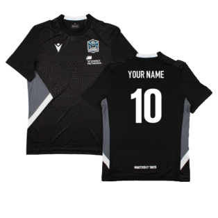 2023-2024 Glasgow Warriors Rugby Training Tee (Black) (Your Name)