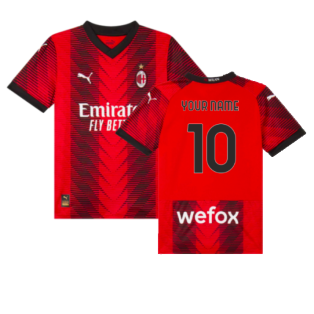 2023-2024 AC Milan Home Shirt (Kids) (Your Name)