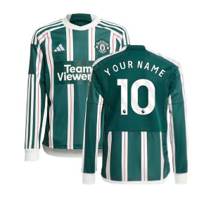 2023-2024 Man Utd Away Long Sleeve Shirt (Kids) (Your Name)