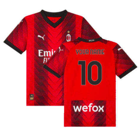 2023-2024 AC Milan Home Shirt (Kids) (Your Name)