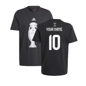 adidas Euro 2024 Official Emblem Trophy T-Shirt - Black