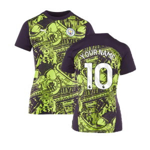 2024-2025 Man City Pre-Match Shirt (Yellow Glow) - Womens