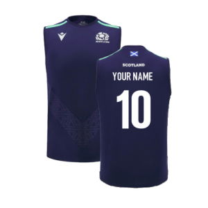 2024-2025 Scotland Rugby Training Vest (Navy) - Kids