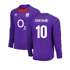 2024-2025 England Rugby Relaxed LS Training Jersey O2 (Violet)