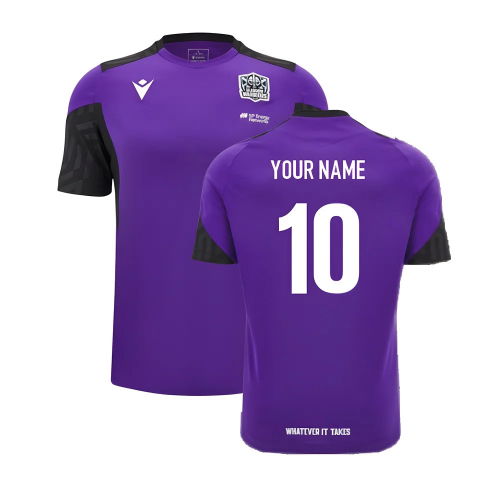 2024-2025 Glasgow Warriors Rugby Training Shirt (Purple) (Your Name)