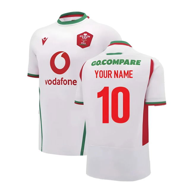 2024-2025 Wales Rugby Away Slim Fit Shirt (Your Name)