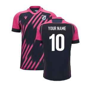 2024-2025 Cardiff Blues Rugby Training Jersey (Pink-Navy)
