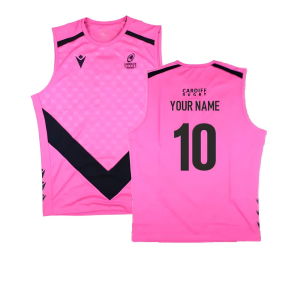 2024-2025 Cardiff Blues Rugby Sleeveless Training Shirt (Pink)