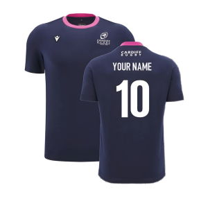 2024-2025 Cardiff Blues Rugby Ath Cotton Tee (Navy)